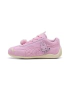 Puma Велурени маратонки Speedcat GABBY'S DOLLHOUSE с помпон - Светлорозов/Лайм зелено