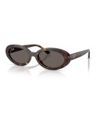 Ray-Ban Овални слънчеви очила с лого - Черен/Кафяв