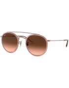 Ray-Ban Слънчеви очила RayBan - Round Double Bridge с градуирана леща - Prink Bronze Copper/Brown - 51-22-145