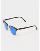 Ray-Ban Унисекс слънчеви очила Clubmaster с огледални стъкла - Златист/Кафяв