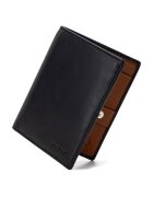 Richhoff Мъжки портфейл Вертикален - Slim - RFID защита - Естествена кожа - Отделения за CI и талон за автомобил - Опакован в подаръчна кутия