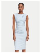 Rinascimento Rochie cambrata albastra sintetica
