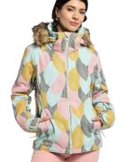 Roxy Дамско яке за сноуборд - Водоустойчиво - С шарка - Многоцветно