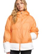 Roxy Непромокаемо ски яке Chloe с качулка и вата - Бял/Оранжев