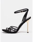Sam Edelman Кожени сандали Lili с висок ток - Златист/Избеляло черно