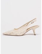 Sam Edelman Обувки Bianka с остър връх и отворена пета - Крем