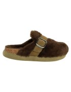 Scholl Дамско сабо Ivy Big Buckle - естествена кожа - козина -