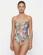 SEAFOLLY Дамски бански костюм - розов - графичен - найлон-еластан