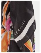 SEAFOLLY Плажно парео органичен памук - черно - Един размер