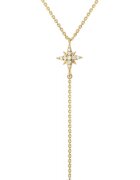 Sereine Колие Celestial от жълто злато 14K с 10 естествени диаманта 0.15 кт - 42 см