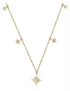 Sereine Колие Celestial от жълто злато 14K с 29 естествени диаманта 0.15 кт - 32 см