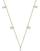 Sereine Колие Flirty от жълто злато 14K с 5 естествени диаманта 0.51 кт - 42 см