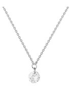 Sereine Колие Wispy от бяло злато 14K с 1 естествен диамант 0.07 кт - 42 см