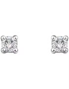 Sereine Обеци Bliss Studs от бяло злато 14K с 2 естествени диаманта 0.10 кт