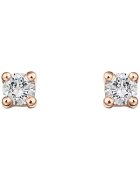 Sereine Обеци Bliss Studs от розово злато 14K с 2 естествени диаманта 0.10 кт