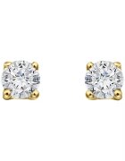 Sereine Обеци Bliss Studs от жълто злато 14K с 2 естествени диаманта 0.17 кт