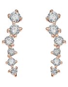 Sereine Обеци Swoon от розово злато 14K с 12 естествени диаманта 0.46 кт