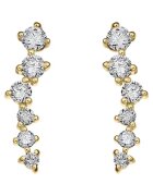 Sereine Обеци Swoon от жълто злато 14K с 12 естествени диаманта 0.46 кт