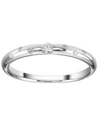Sereine Пръстен Caprice от бяло злато 14K с 7 естествени диаманта 0.10 кт - размер