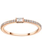 Sereine Пръстен Enchant от розово злато 14K с 25 естествени диаманта 0.17 кт - размер