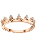 Sereine Пръстен Zenith от розово злато 14K с 7 естествени диаманта 0.06 кт - размер