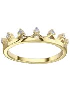 Sereine Пръстен Zenith от жълто злато 14K с 7 естествени диаманта 0.06 кт - размер