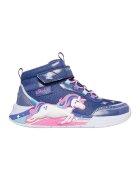 Skechers Бляскави спортни обувки Unicorn Chaser с LED светлини - Прашно синьо/Розово