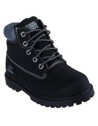 Skechers Ботуши за момчета - Естествена кожа - Черни