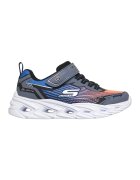 Skechers Маратонки с LED светлинки и велкро - Сив/Светло оранжево/Син