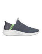 Skechers Мрежести обувки Ultra Flex без закопчаване - Въглен сиво/Лайм зелено