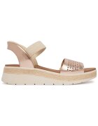 Skechers сандали от екологична кожа с плетена платформа и еластична лента Slip-Ins -