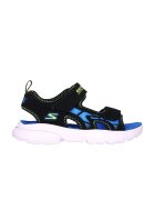 Skechers Сандали с велкро и лого - Черен/Кралско Синьо