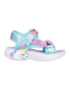 Skechers Сандали Unicorn Dreams с велкро и цветен блок - Тюркоаз/Розово