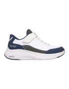 Skechers Спортни обувки Contour Foam slip-ins с велкро - Бял/Tъмносив/Тъмносин