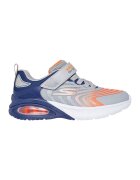 Skechers Спортни обувки Microspec Max от еко кожа с велкро - Светло сив/Оранжев
