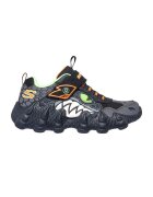 Skechers Спортни обувки Skech-O-Saurus с LED светлини - Черен/Оранжев/Tъмносив