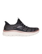 Skechers Спортни обувки Summits Plus Soft Luster Slip-Ins с контрасти - Черен/Прашно розово