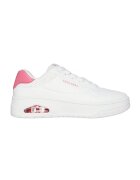 Skechers Спортни обувки Uno Court от еко кожа - Бял/Розово