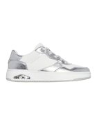 Skechers Спортни обувки Uno Ctrl Luxe Steps с метален ефект - Бял/Сребрист