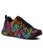 Skechers Спортни обувки Uno-Highlight Love от еко кожа с контрасти