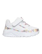 Skechers Спортни обувки Uno Lite- Heart Craze от еко кожа с принт - Зелен/Светлорозов/Ледено синьо