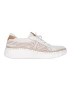 Skechers Спортни обувки Wilshire Bellevue с плетен ефект - Тъмнокафяв/Мръснобял