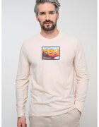 Smartwool Хайкинг блуза с вълна с графика - Кафяв/Шампанско бежово