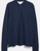 sOliver Мъжка тениска polo с дълъг ръкав - от пикетиран памук - Regular fit