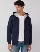 sOliver Мъжки суичър с качулка от полар - Regular fit - Тъмносин