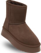 Soprani Couture Дамски боти - SCW421P09/03 TIR PLATFORM - кафяви - естествена кожа - платформа 4см