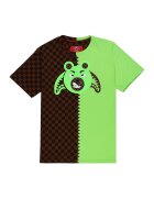 Sprayground Двуцветна тениска Money Bear - Черен/Светлокафяв/Светлозелен