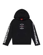 Sprayground Худи с цип на ръкава и лого - Бял/Черен
