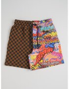 Sprayground Карирани шорти с графика - Кафяв/Многоцветен