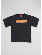 Sprayground Памучна тениска с лого - Черен/Тъмножълт